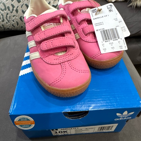 adidas gazelle silver green womens ADIDAS 39661 PINK MELODY GIRLS SHOES (VARIOUS SIZES) – Athletics Galore main image 1